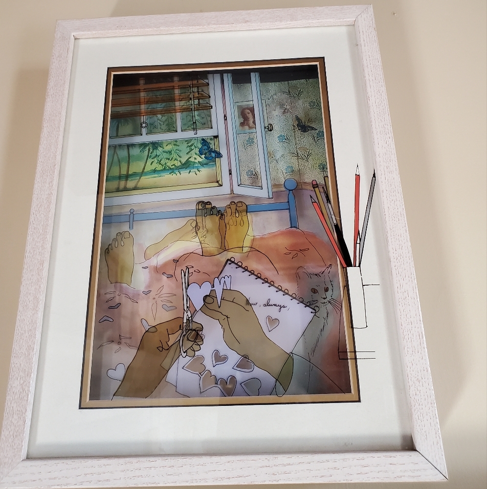 Handmade Limited Edition 3d glass art LOVE LETTERS with certificate